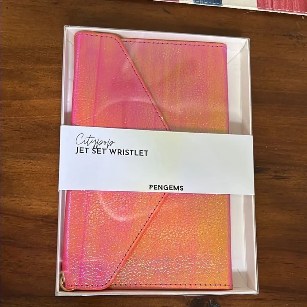 Pengems Pink and Orange Wristlet new